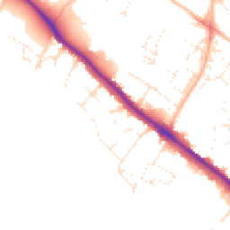 Daytime road noise heatmap for EX2 4SJ
