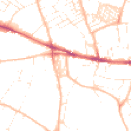 Daytime road noise heatmap for EX2 5DU