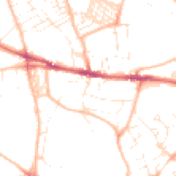 Daytime road noise heatmap for EX2 5EL