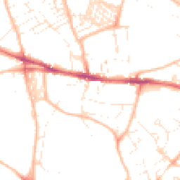 Daytime road noise heatmap for EX2 5EZ