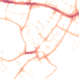 Daytime road noise heatmap for EX2 5GZ