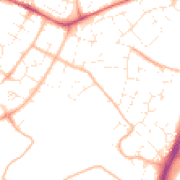 Daytime road noise heatmap for EX2 5NR