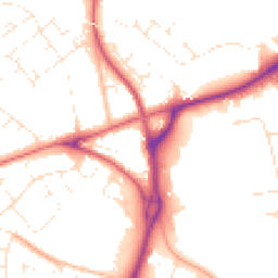 Daytime road noise heatmap for EX2 5QA