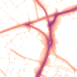 Daytime road noise heatmap for EX2 5QN