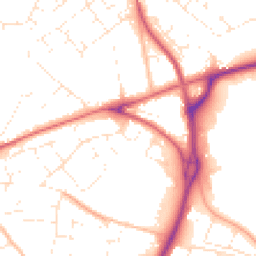 Daytime road noise heatmap for EX2 5QR