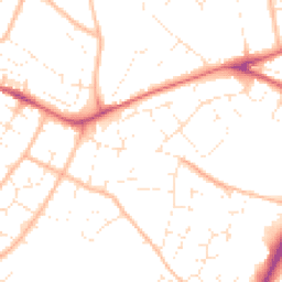 Daytime road noise heatmap for EX2 5RY