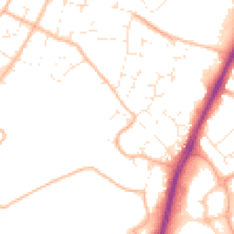 Daytime road noise heatmap for EX2 5RZ