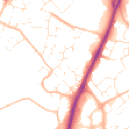 Daytime road noise heatmap for EX2 5SA