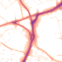 Daytime road noise heatmap for EX2 5SG