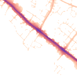 Daytime road noise heatmap for EX2 6AQ