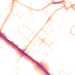 Daytime road noise heatmap for EX2 6BA