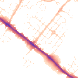 Daytime road noise heatmap for EX2 6BG