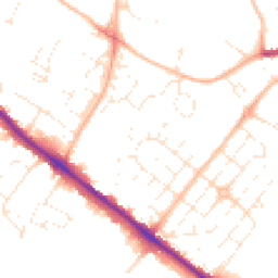 Daytime road noise heatmap for EX2 6BU