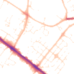 Daytime road noise heatmap for EX2 6BX