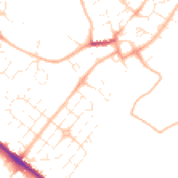 Daytime road noise heatmap for EX2 6DH