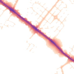 Daytime road noise heatmap for EX2 6FP