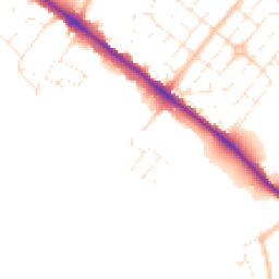 Daytime road noise heatmap for EX2 6FU