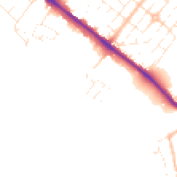 Daytime road noise heatmap for EX2 6GA