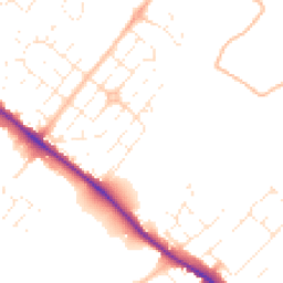 Daytime road noise heatmap for EX2 6HH