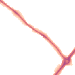 Night-time road noise heatmap for EX2 6LD