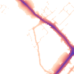 Daytime road noise heatmap for EX2 6LG