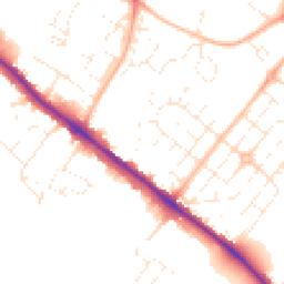 Daytime road noise heatmap for EX2 6NS