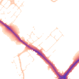 Daytime road noise heatmap for EX2 6NW