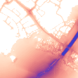Daytime road noise heatmap for EX2 7AH