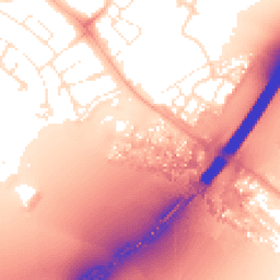 Daytime road noise heatmap for EX2 7DJ