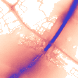 Daytime road noise heatmap for EX2 7DX