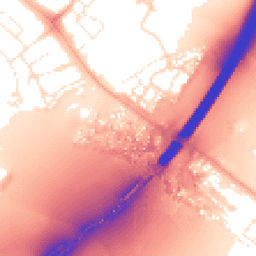 Daytime road noise heatmap for EX2 7DY