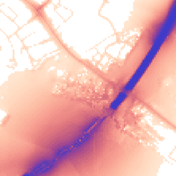 Daytime road noise heatmap for EX2 7EA