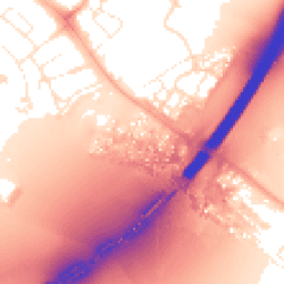 Daytime road noise heatmap for EX2 7ED