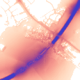 Daytime road noise heatmap for EX2 7EP