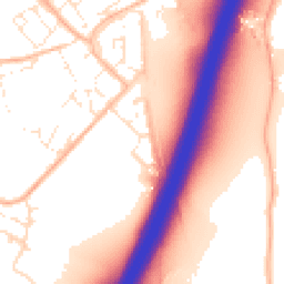Daytime road noise heatmap for EX2 7FN