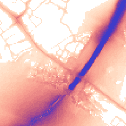 Daytime road noise heatmap for EX2 7FY