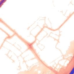 Daytime road noise heatmap for EX2 7GA