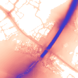 Daytime road noise heatmap for EX2 7GX