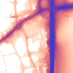Daytime road noise heatmap for EX2 7JD