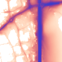 Daytime road noise heatmap for EX2 7JG