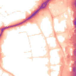 Daytime road noise heatmap for EX2 7LW