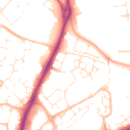 Daytime road noise heatmap for EX2 7PB