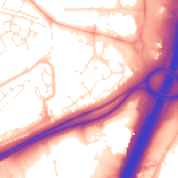Daytime road noise heatmap for EX2 7PF