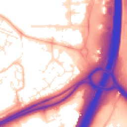 Daytime road noise heatmap for EX2 7PP