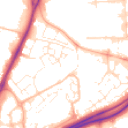Daytime road noise heatmap for EX2 7PZ