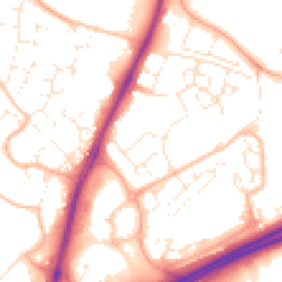 Daytime road noise heatmap for EX2 7QP