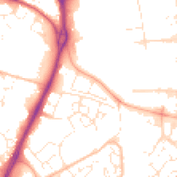Daytime road noise heatmap for EX2 7RD