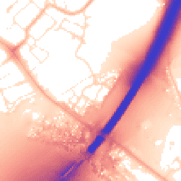 Daytime road noise heatmap for EX2 7RN
