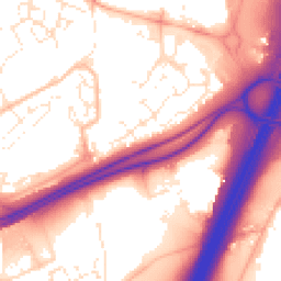 Daytime road noise heatmap for EX2 7RS