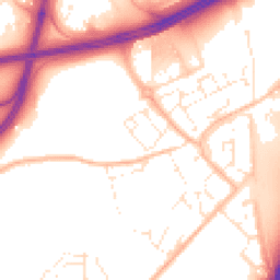 Daytime road noise heatmap for EX2 7SB